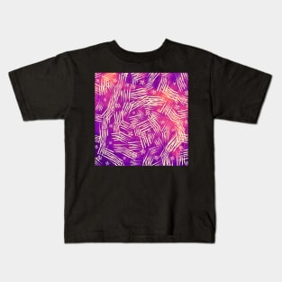 Lino Carvings Purple Kids T-Shirt